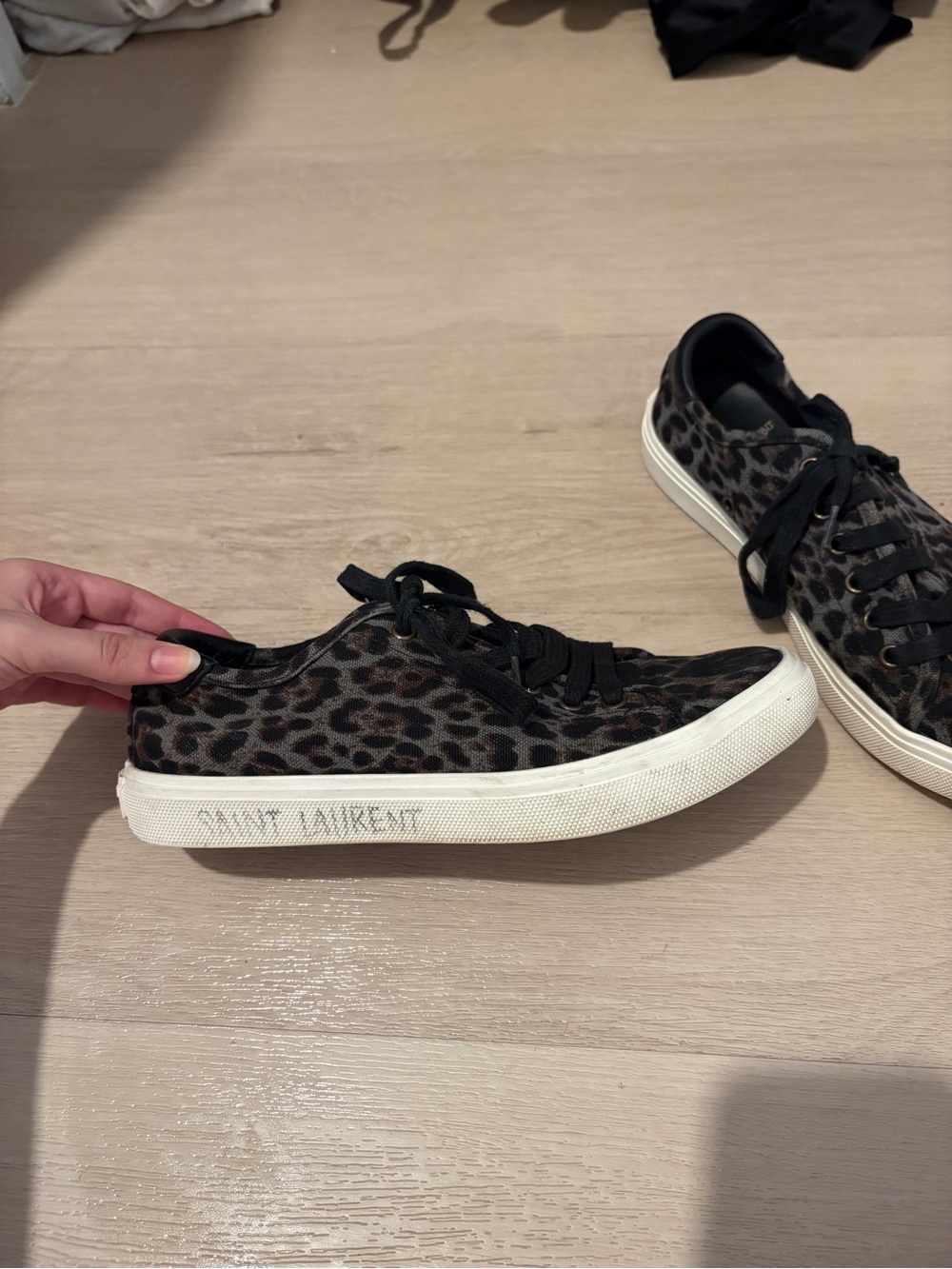 Leopard animal Print saint laurent Sneakers - Black & Brown